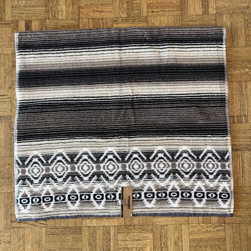 Wrangler Jericho Black Aztec Western Cowboy Southwestern Bath Towel NEW
